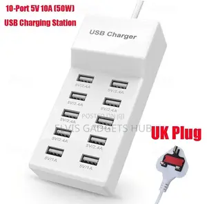 50w Multi 10 Port Usb Travel Charger