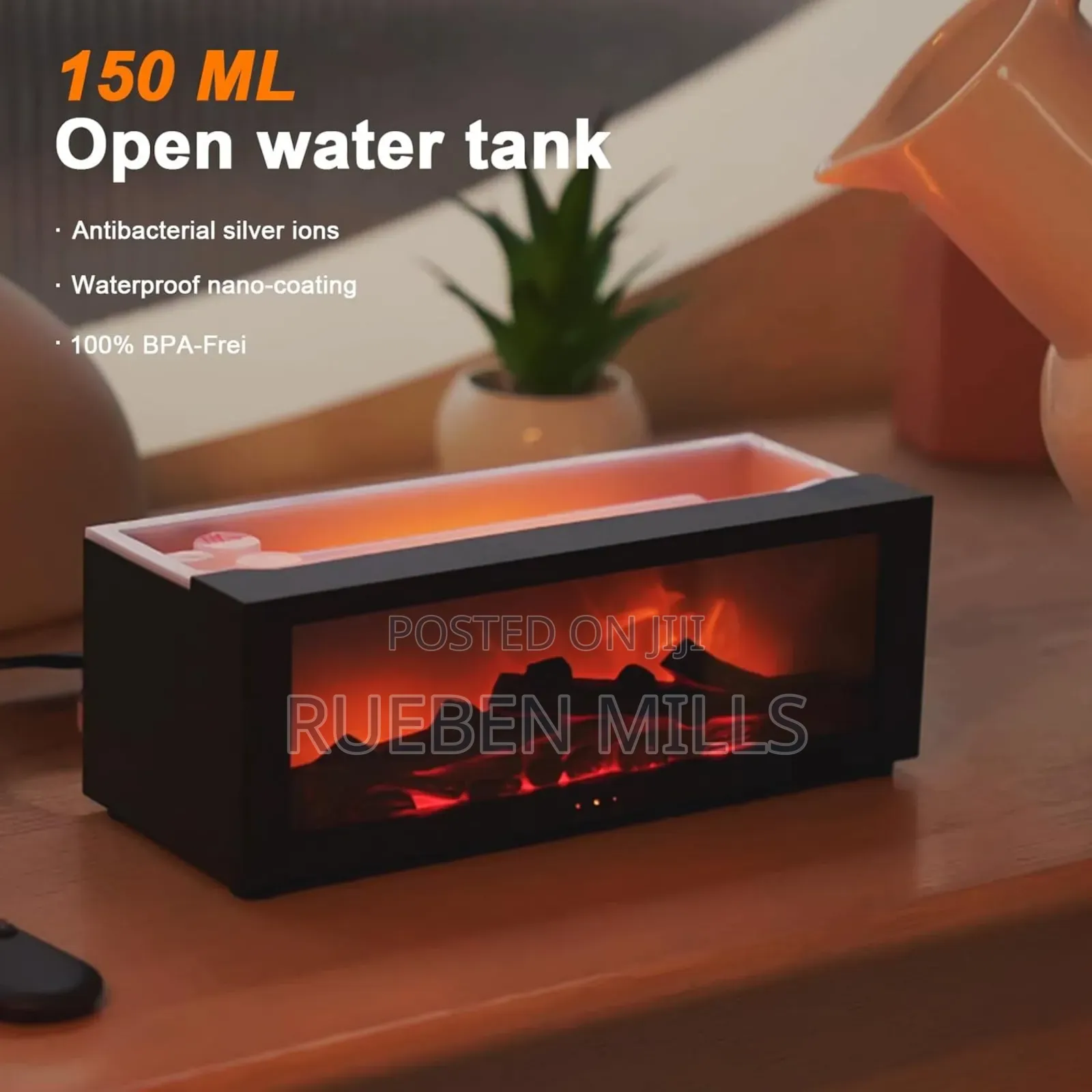7-Colour Tabletop Flame Essential Oil Aroma Diffuser Humidifier
