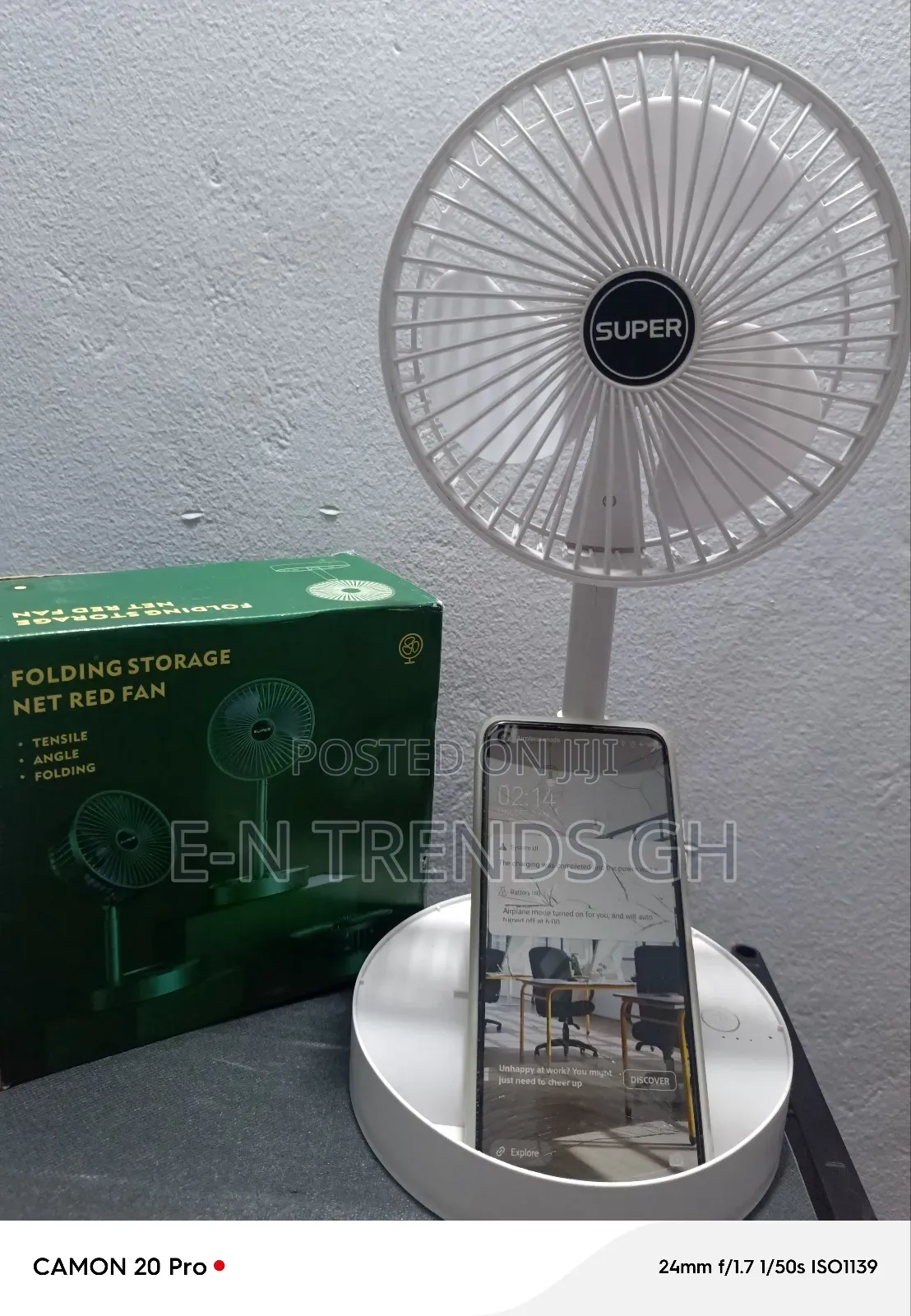 Rechargeable Table Top Rotating Fan