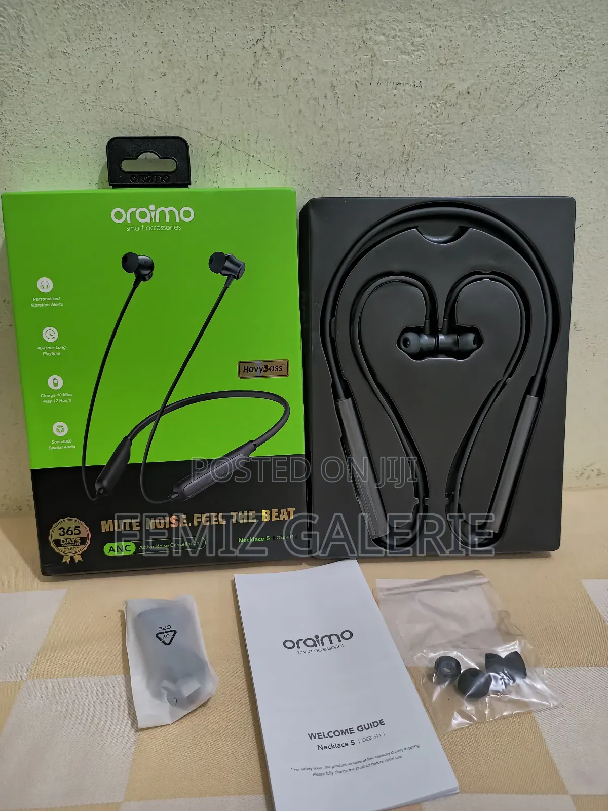 Oraimo Necklace 5 30db Noise Cancellation Call Vibration Earphones