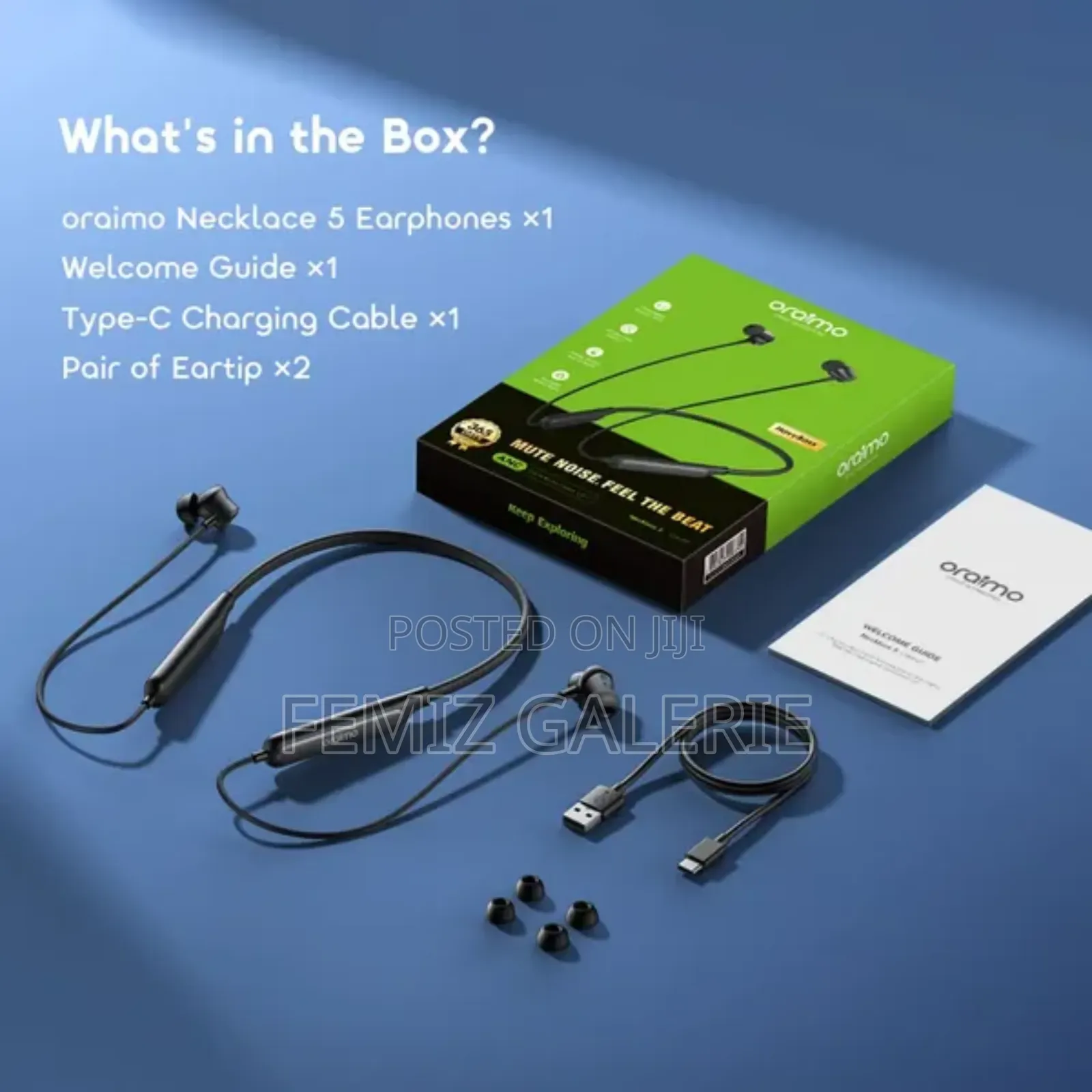 Oraimo Necklace 5 30db Noise Cancellation Call Vibration Earphones