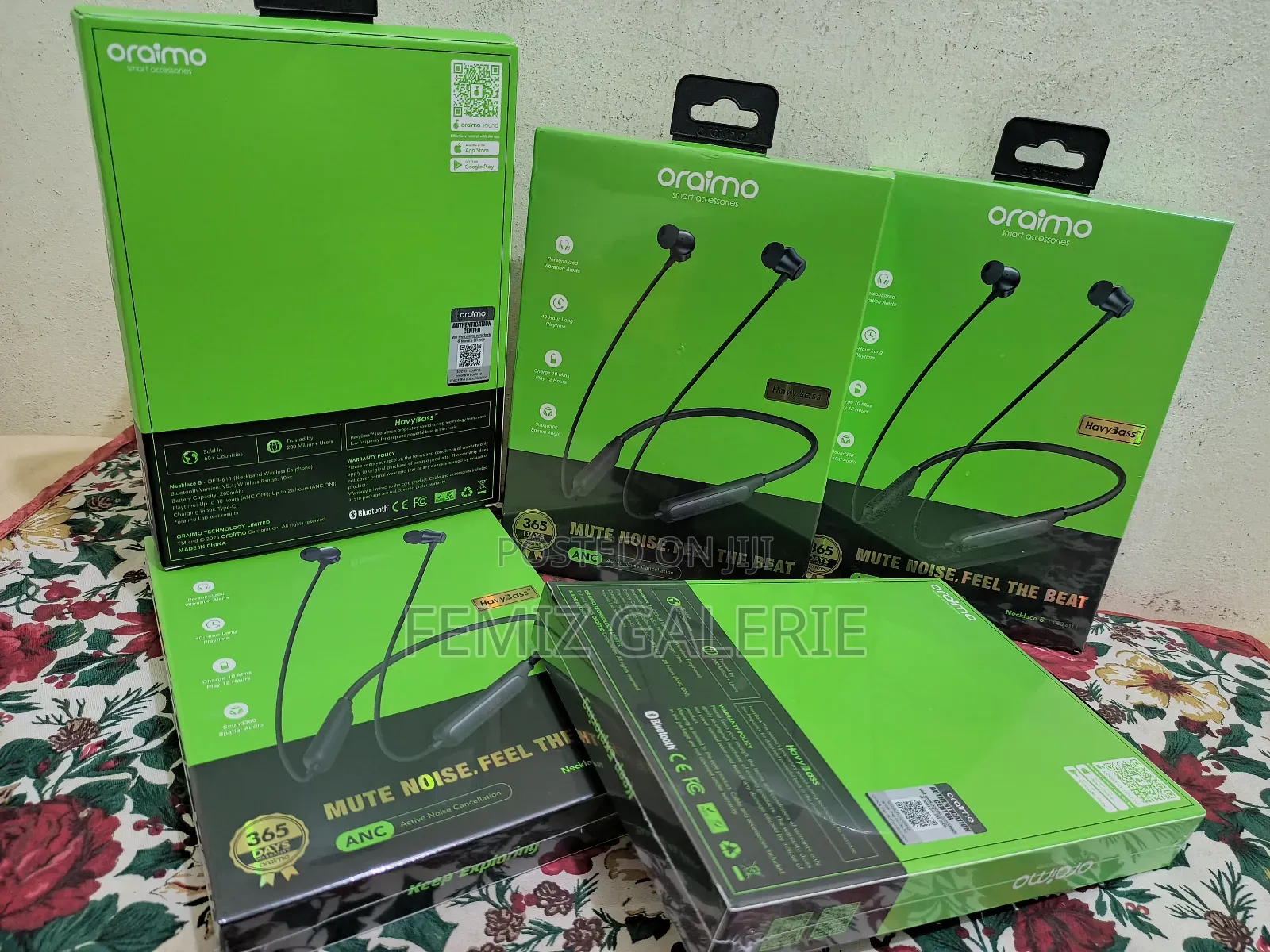 Oraimo Necklace 5 30db Noise Cancellation Call Vibration Earphones