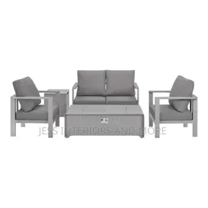 Outdoor 5-Piece Sofa Set With Fire Pit