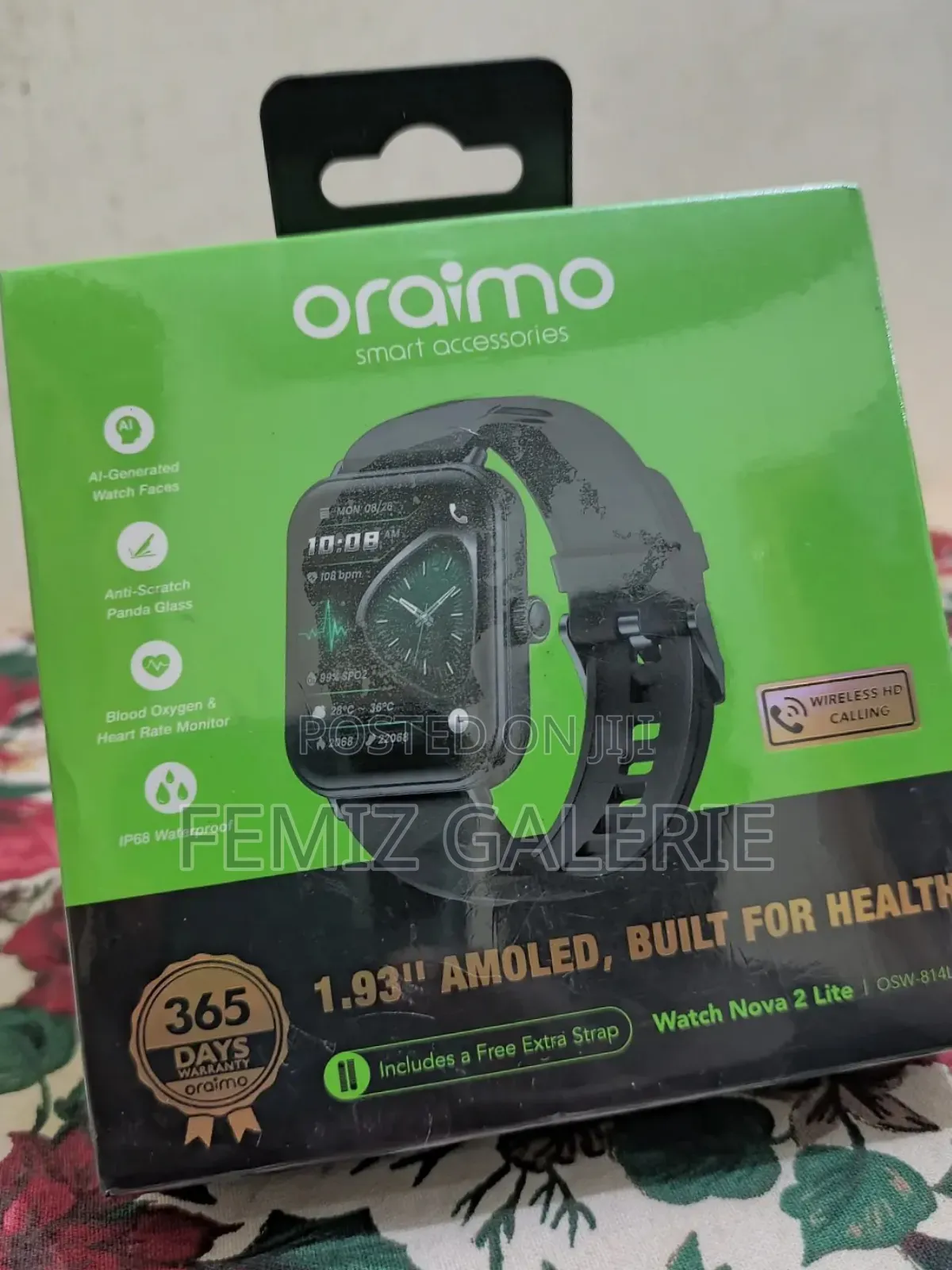 Oraimo Watch Nova 2 Lite 1.93'' Amoled Touch Color Screen Smart Watch