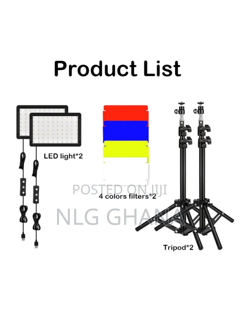 2pcs/Set Usb Video Light 70-Led Dimmable Fill. Tvx22141