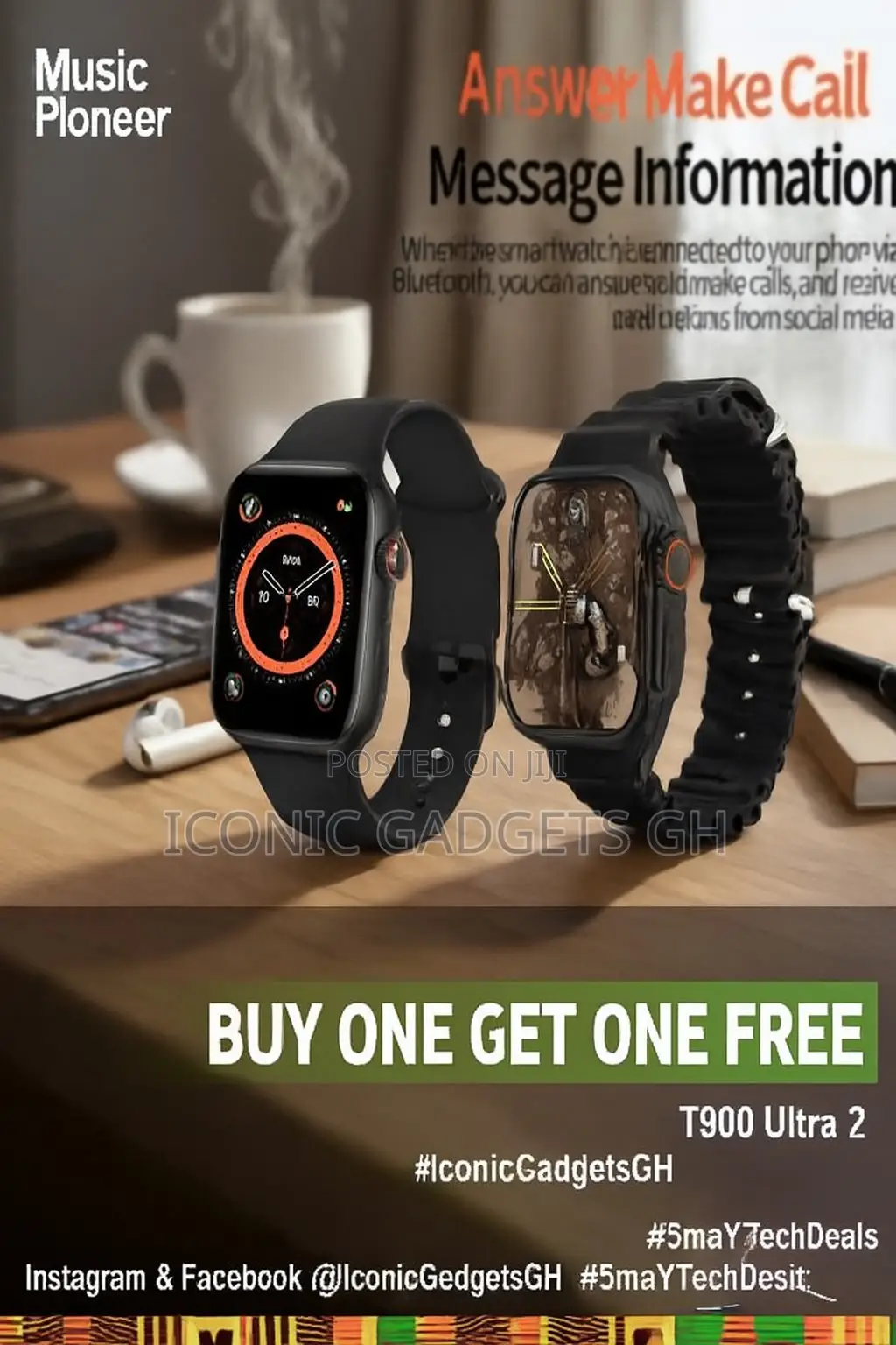 T900 Ultra 2 Smartwatch — Buy 1 Get 1 Free!