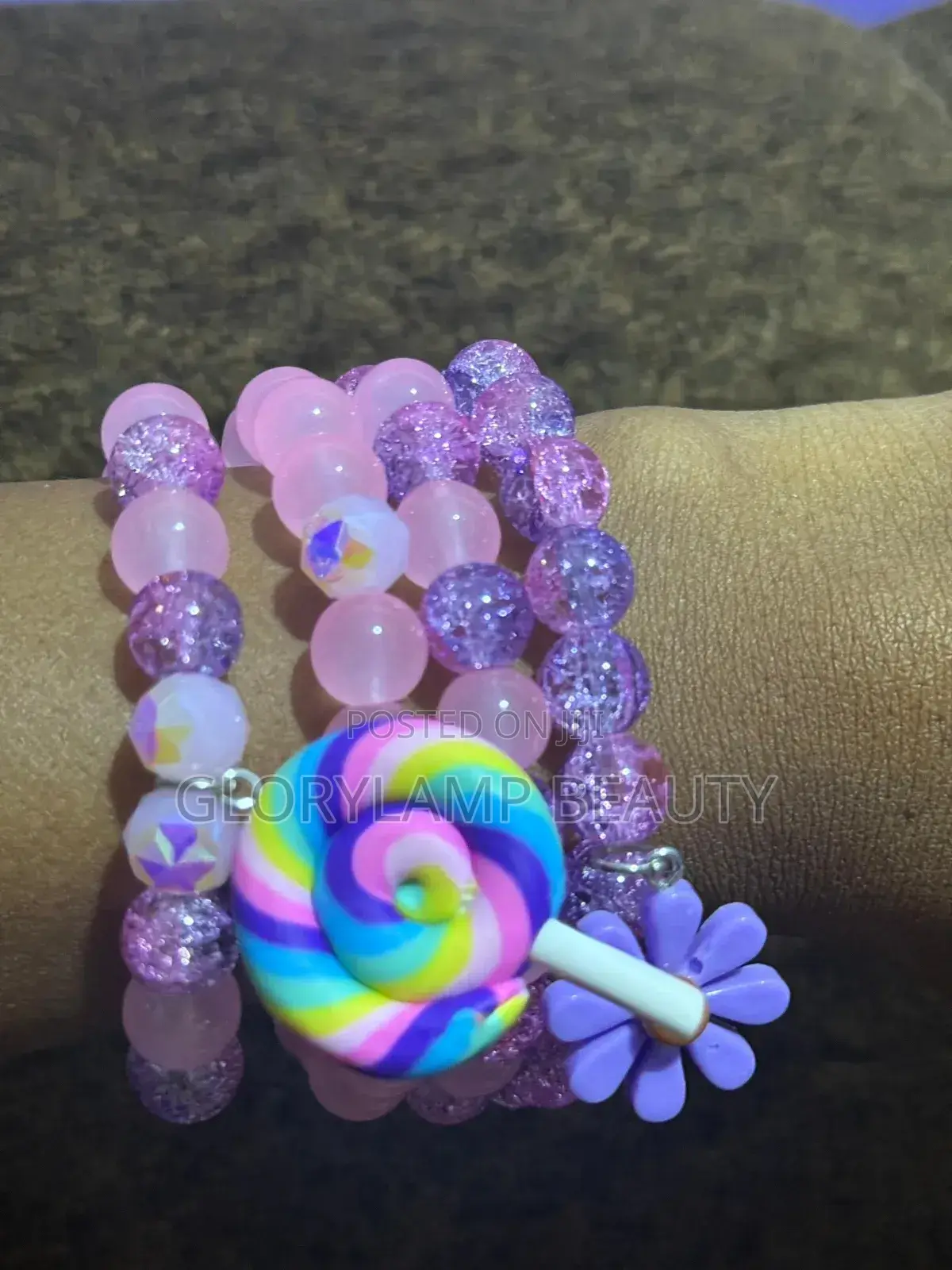 Trendy Handmade Glass Beaded Charm Bracelet