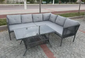 Outdoor Rattan 6-Seater Sofa Set