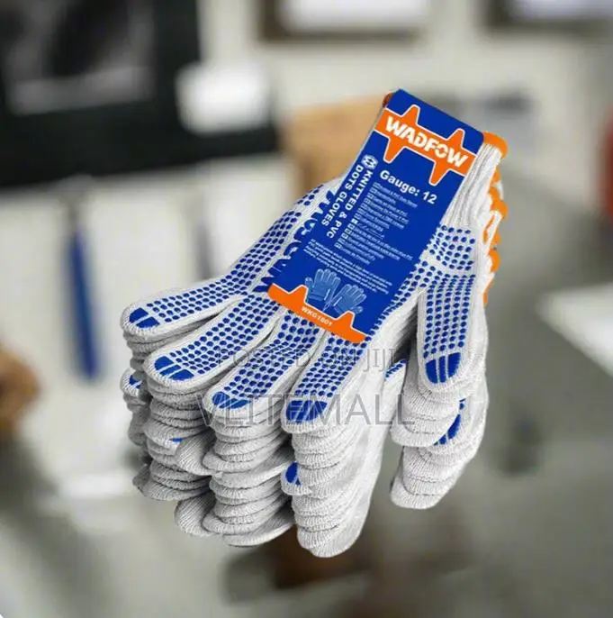 Wadfow Knitted PVC Dots Gloves - Wkg1801