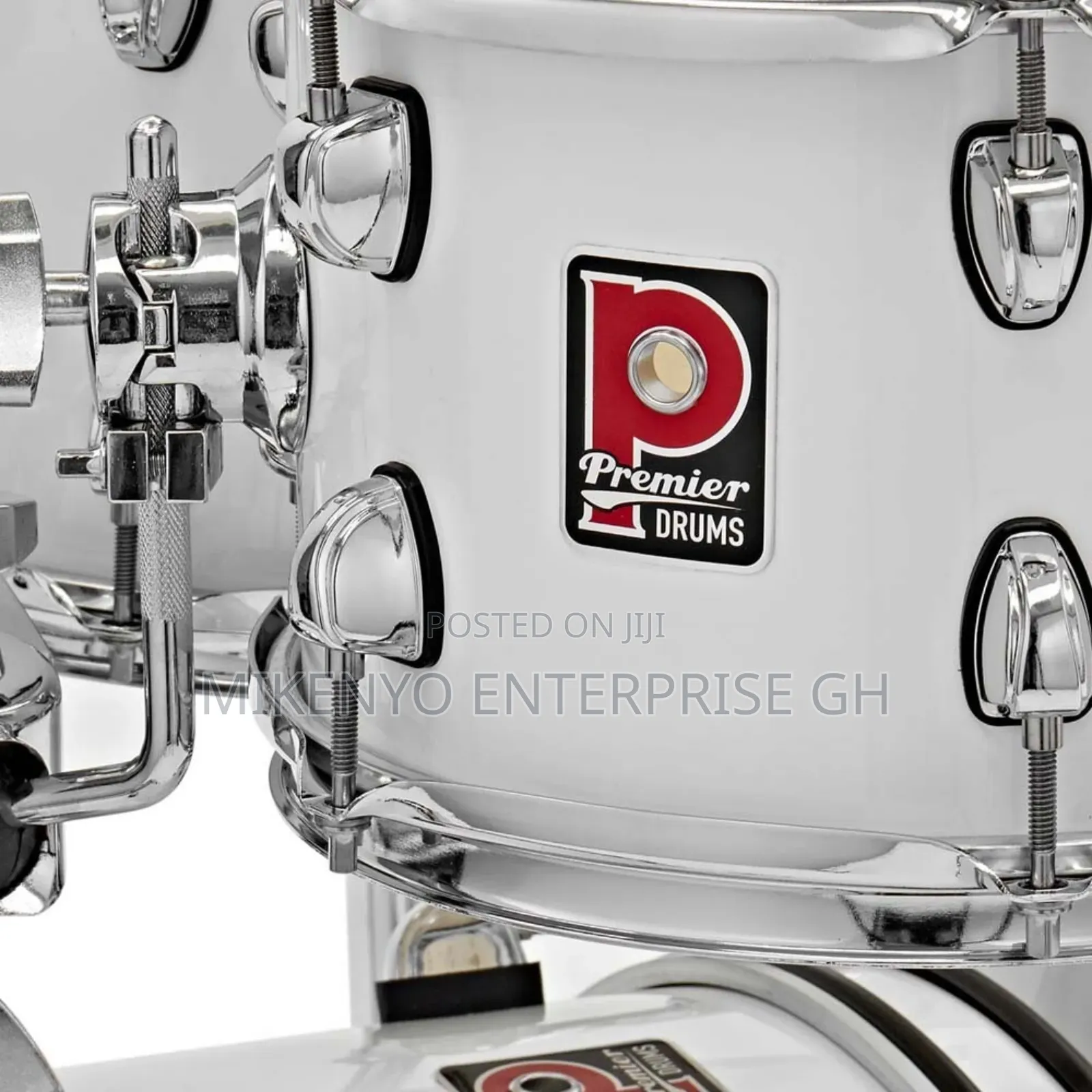 Quality Premier Revolution 20" 5-Piece Complete Drum Kit White