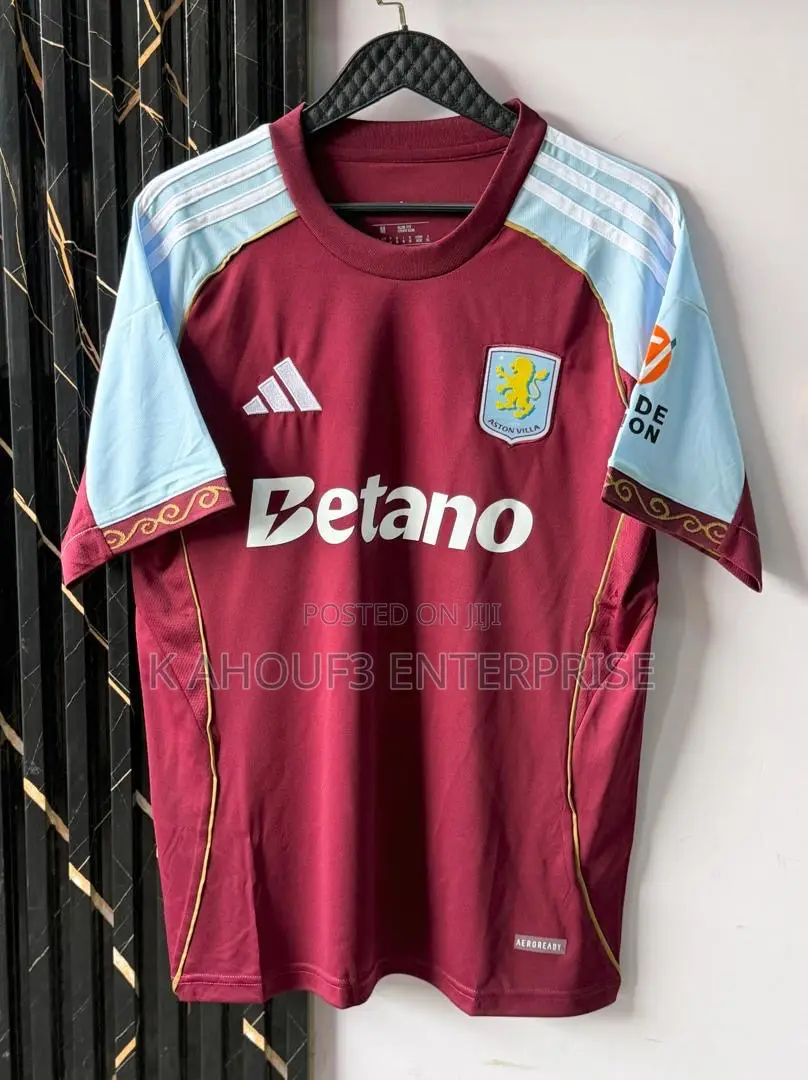 Aston Villa Home and Away Jersey for 2025/26