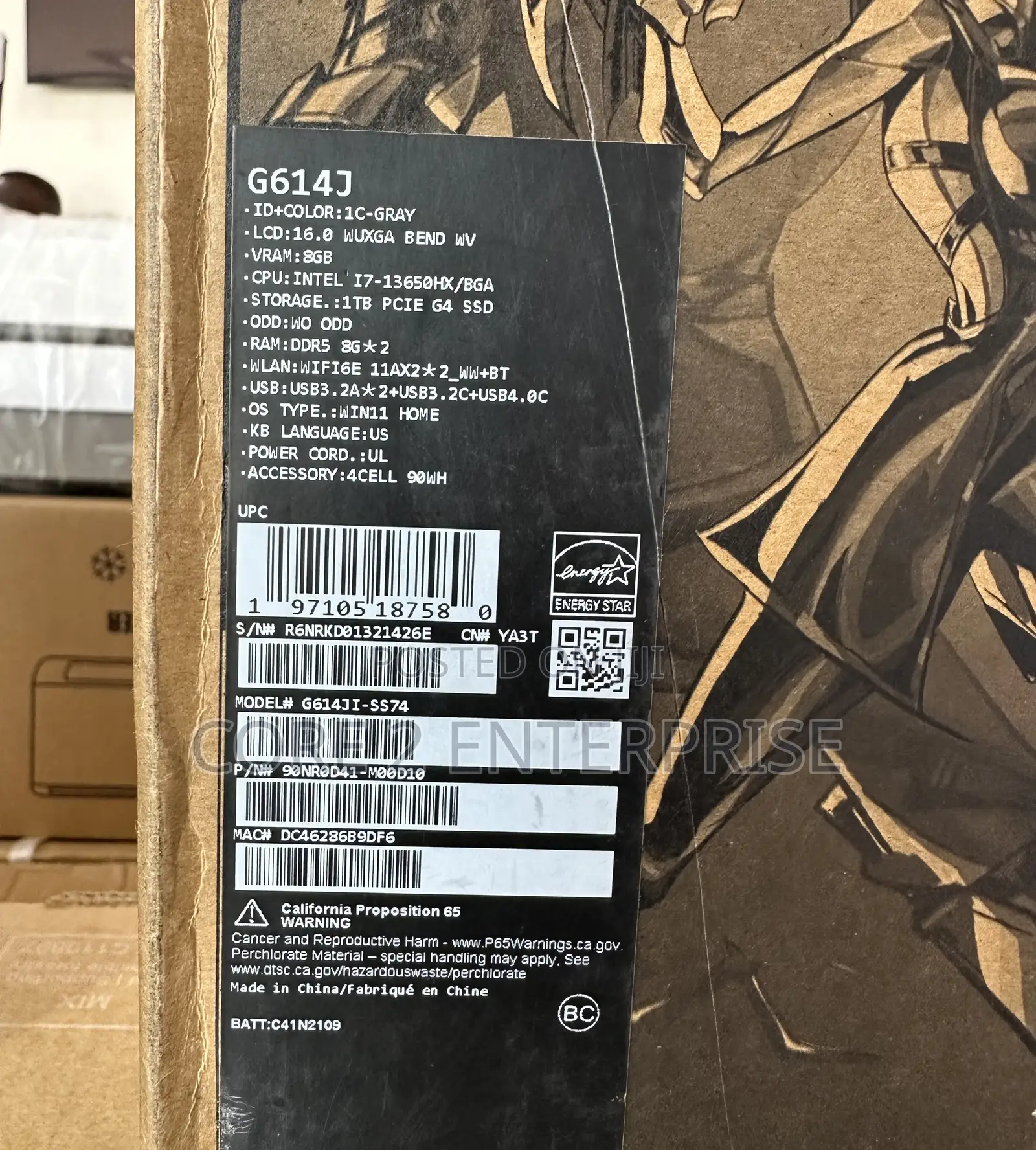 New Laptop Asus ROG Strix G16 G614 32GB Intel Core I7 SSD 1T