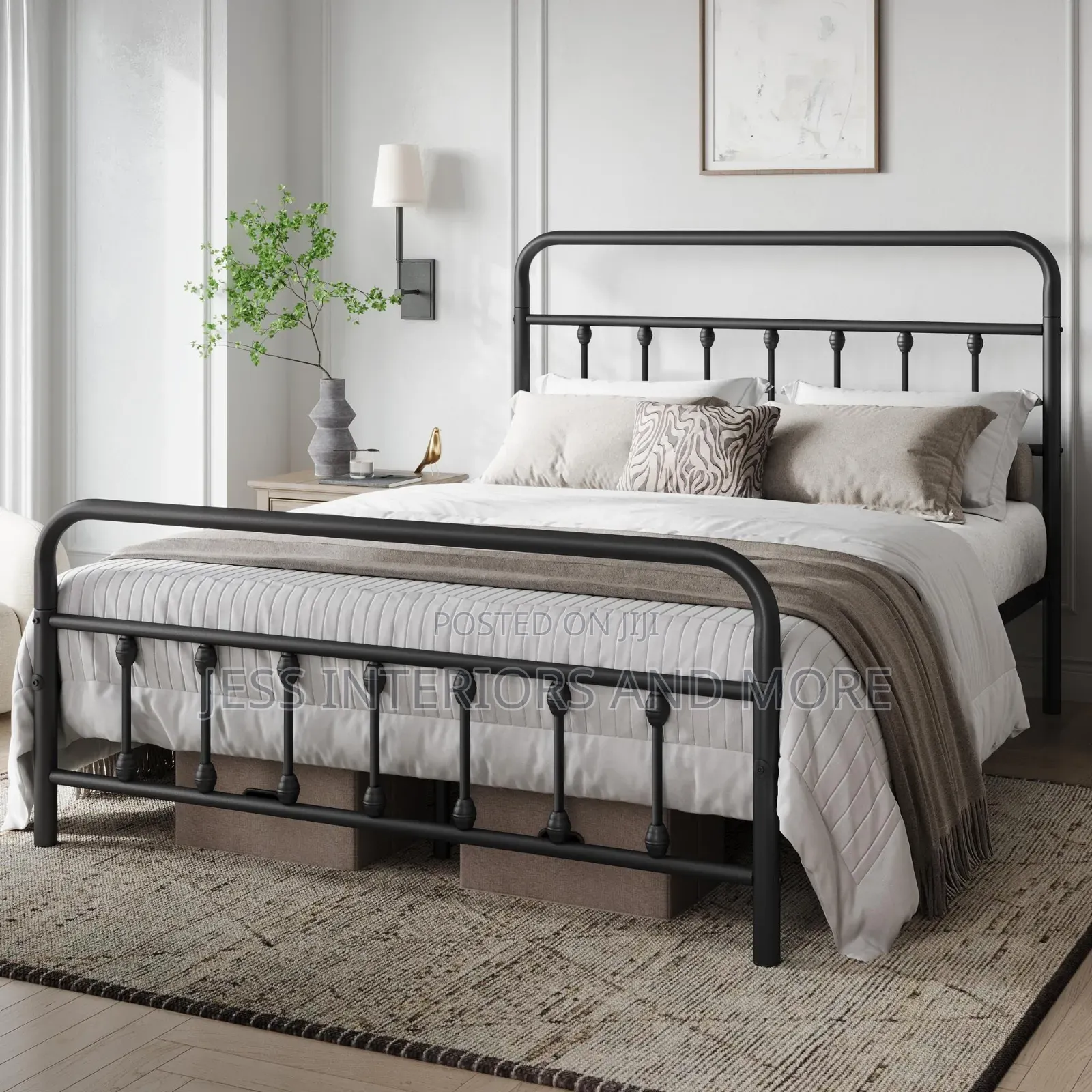 Bed Frame (Full Size) Classic Metal Platform