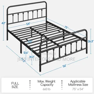 Bed Frame (Full Size) Classic Metal Platform