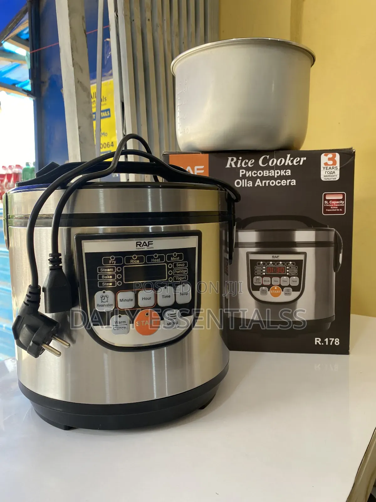 Raf Electric Rice Cooker 5l – 10 in 1 Cooking Modes
