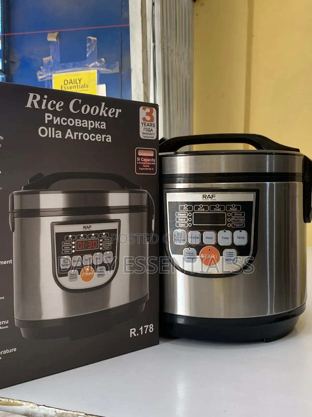 Multi-Purpose Raf Rice Cooker – 5 Liters