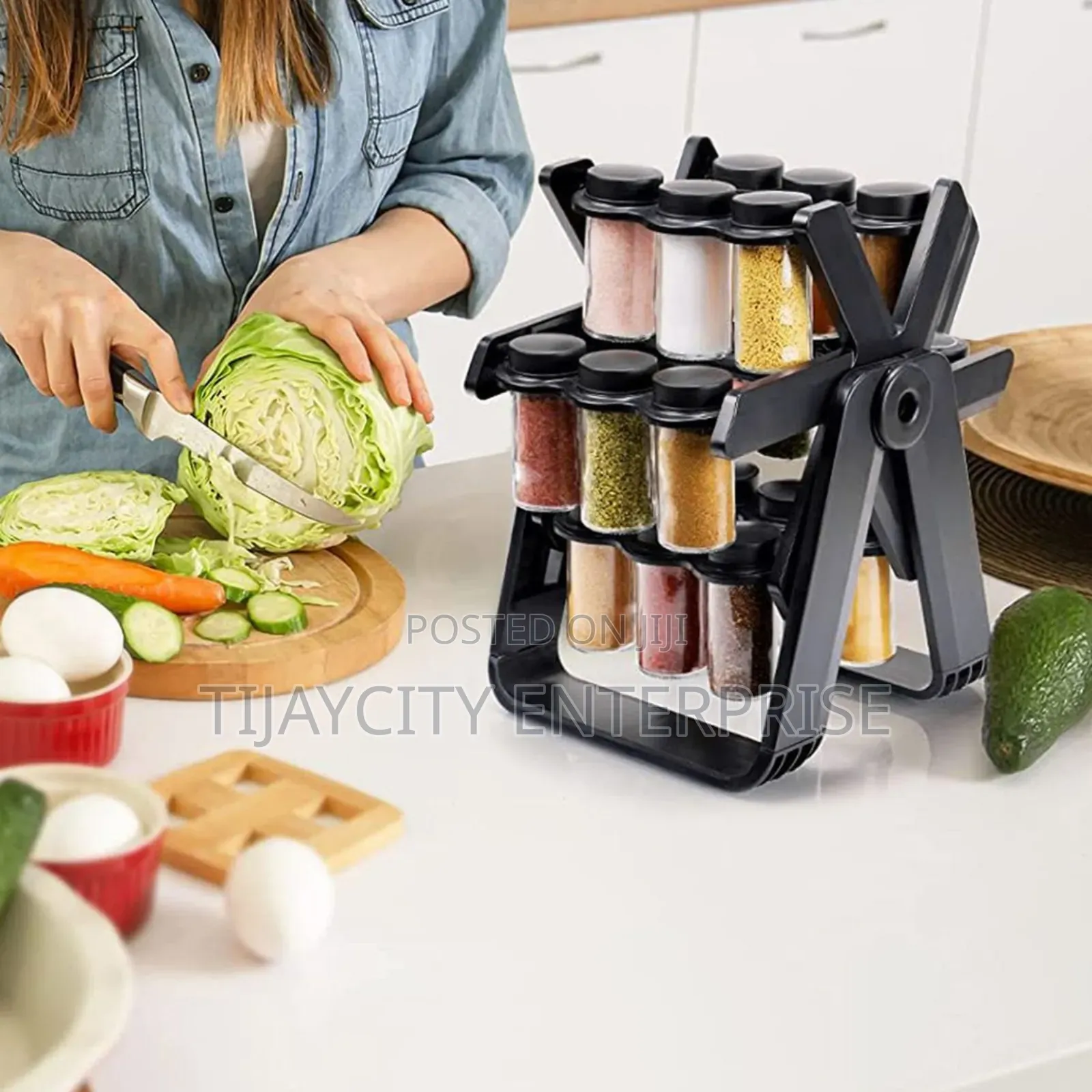 18 Jar Rotating Spice Rack