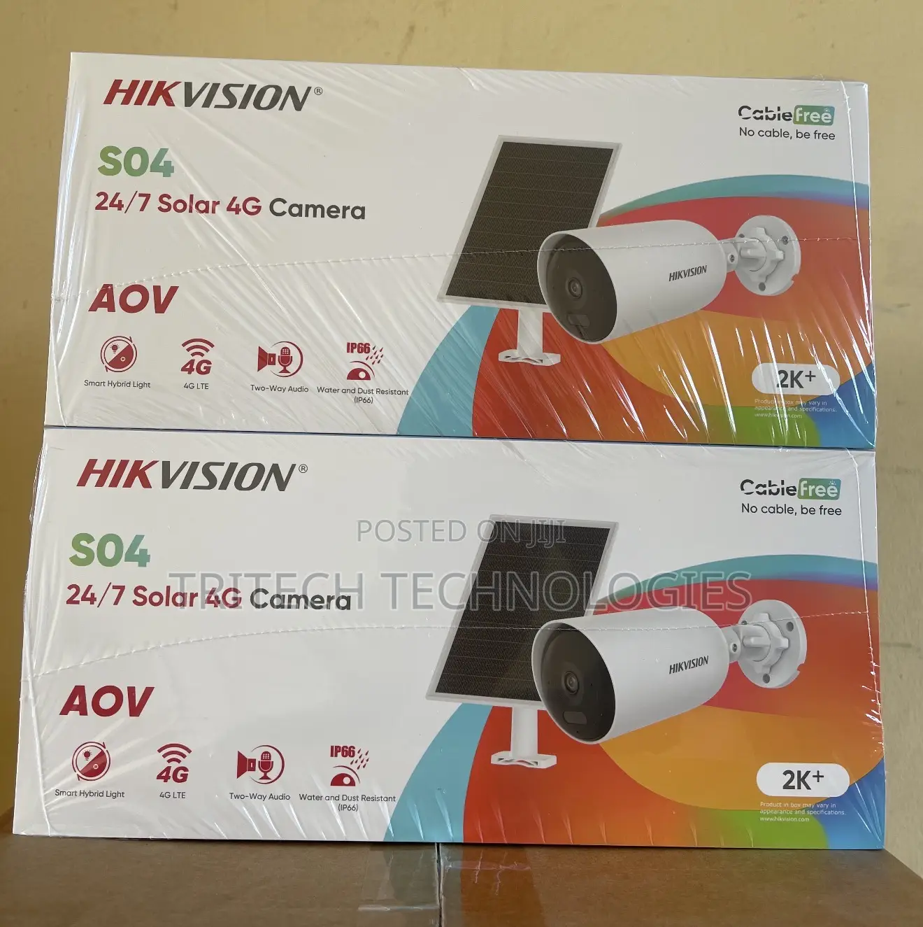 Hikvision 4g 4mp Solar Camera 24/7 (New)Ds-2cfs04/4g