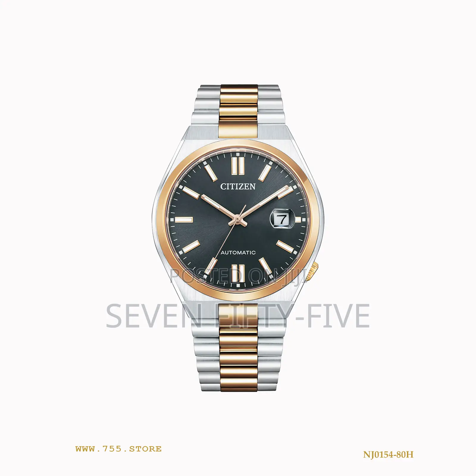 Citizen Black Dial Stainless Tsuyosa Watch Nj0154-80h