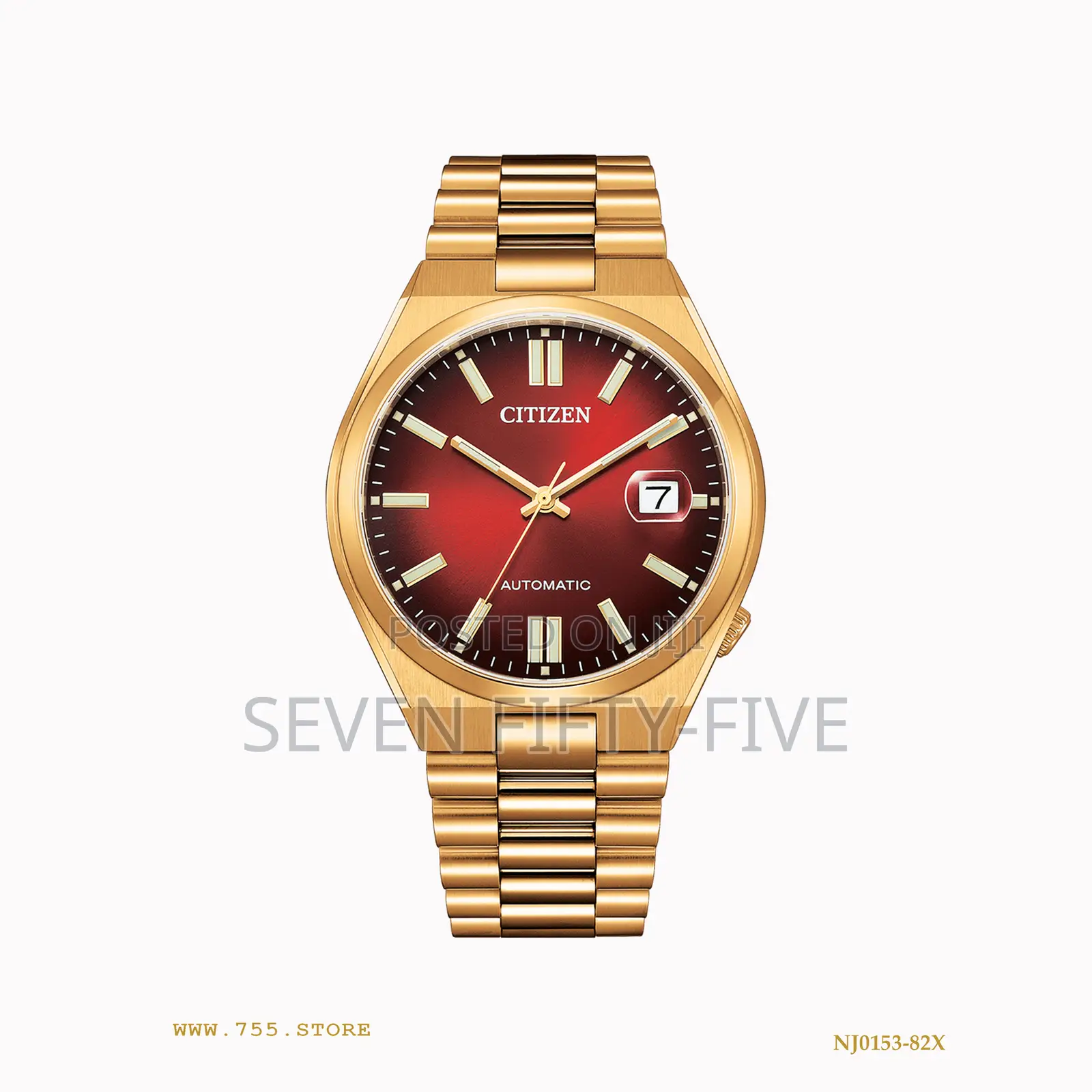 Citizen Tsuyosa Automatic Gents Watch Wine Red Dial - Nj0153-82x