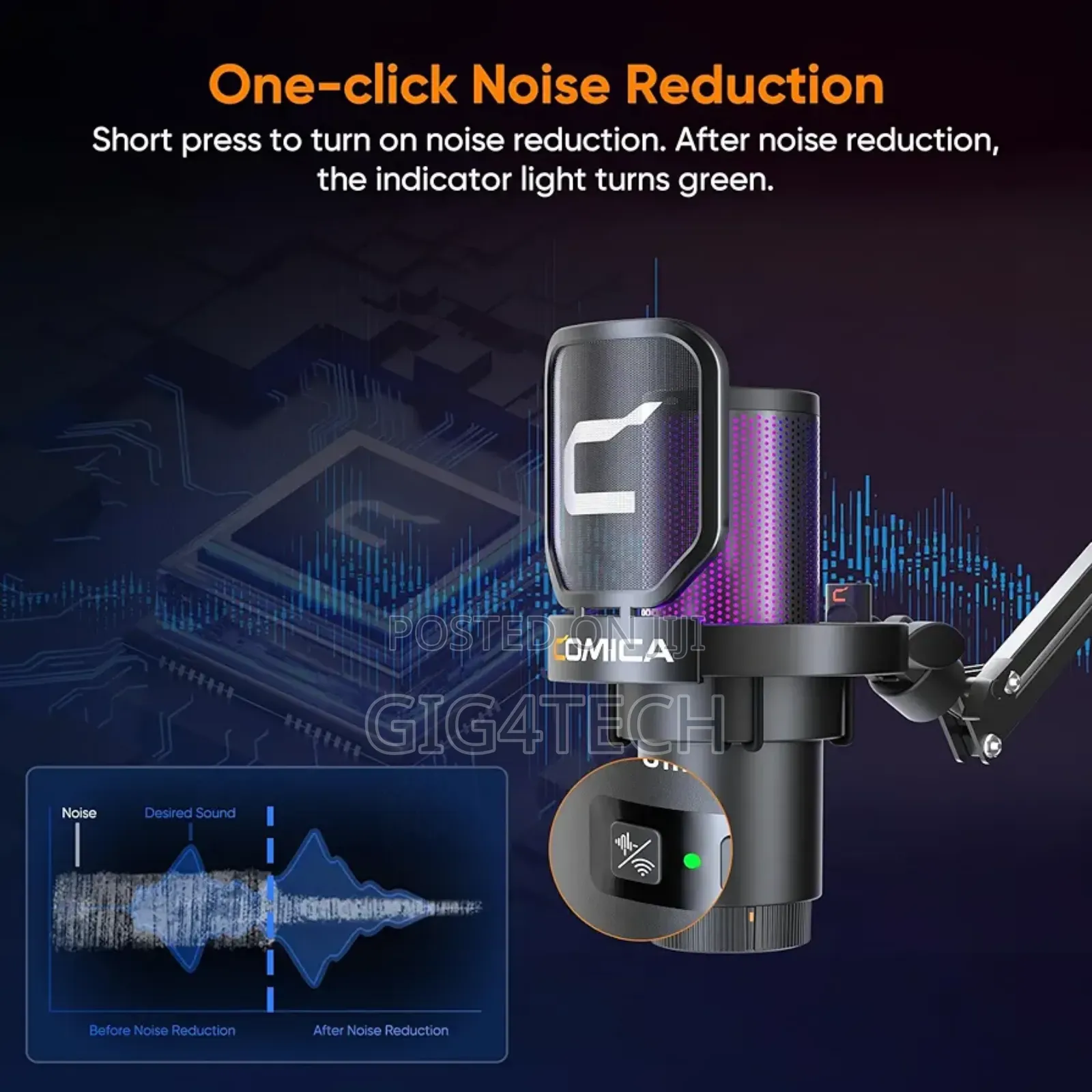 Comica Ejoy Uni Pro A Wireless Usb Condenser Microphone With Boom Arm