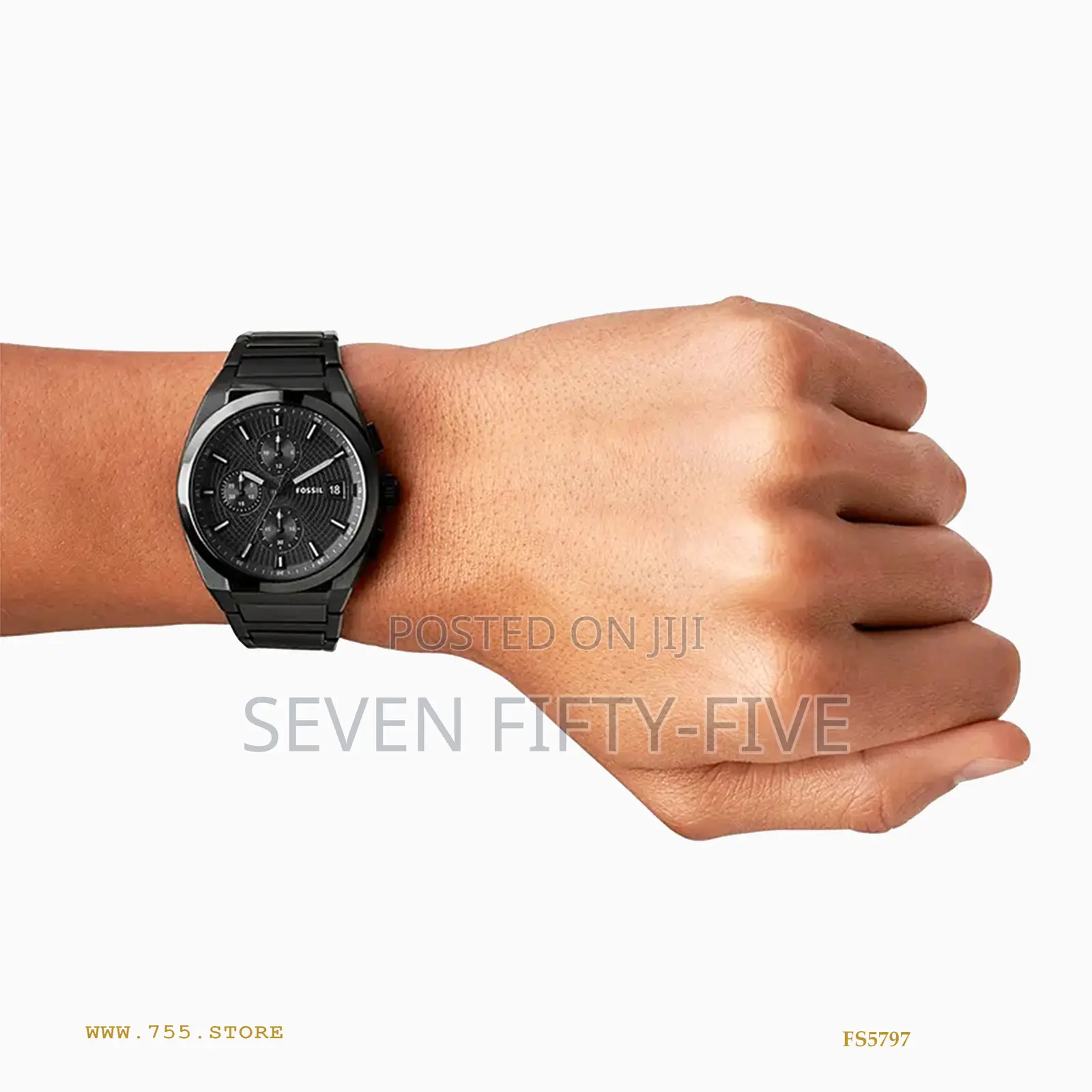 Fossil Everett Chronograph Stainless Steel Watch Fs5797