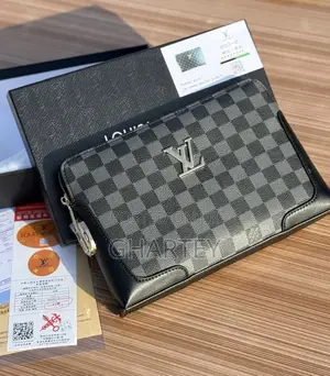 Louis Vuitton Monogram Canvas Men’S Clutch Bag - Black