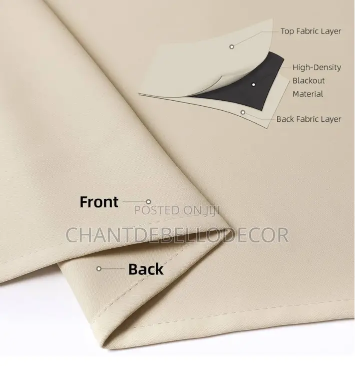 Thick Ringed Blackout Curtains 300ghc For A Pair ( Without Voile )
