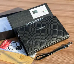 Burberry Men’S Quality Leather Clutch Bag