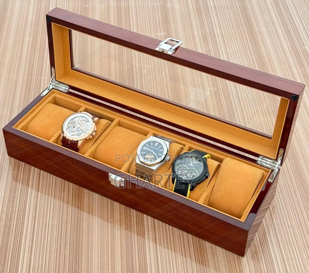 6 Slots Wooden Watches Haven - Brown