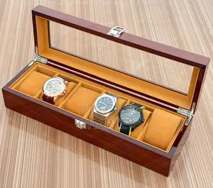 6 Slots Wooden Watches Haven - Brown