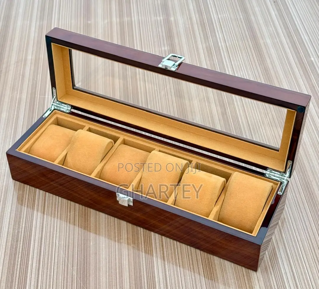 6 Slots Wooden Watches Haven - Brown
