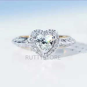 Love Shaped Zircon 925 Sterling Engagement Ring