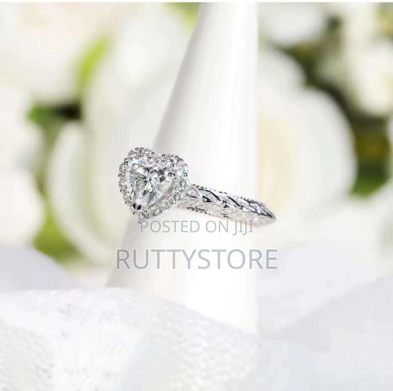 Love Shaped Zircon 925 Sterling Engagement Ring