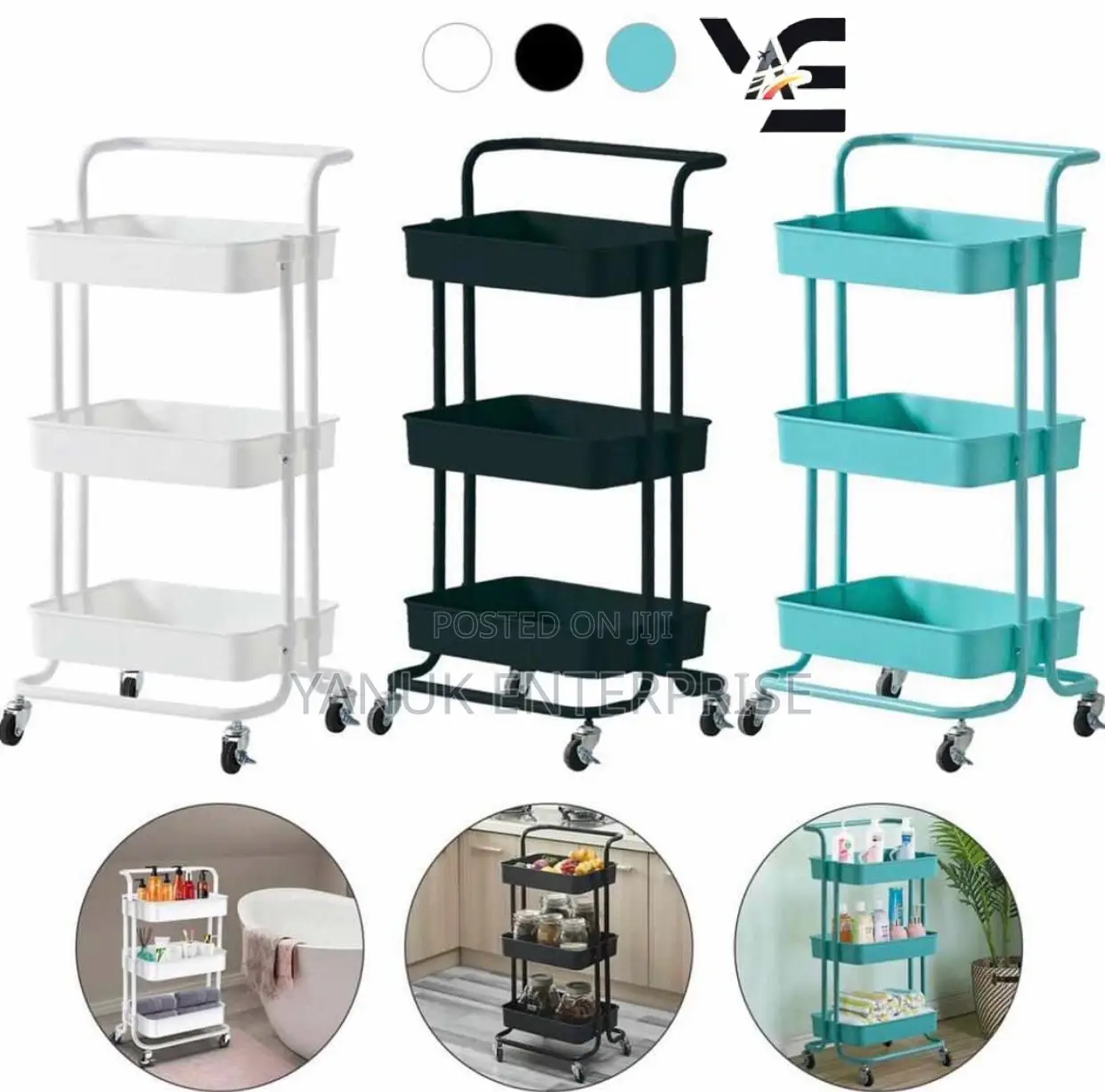 Metal Storage or Pedicure Trolley