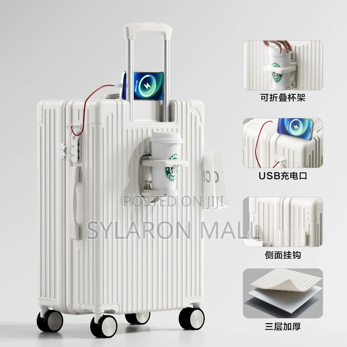 Smart Hardshell Luggage With Usb Charging Port