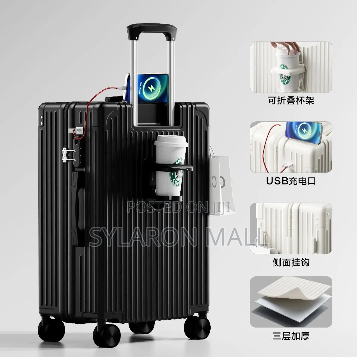 Smart Hardshell Luggage With Usb Charging Port