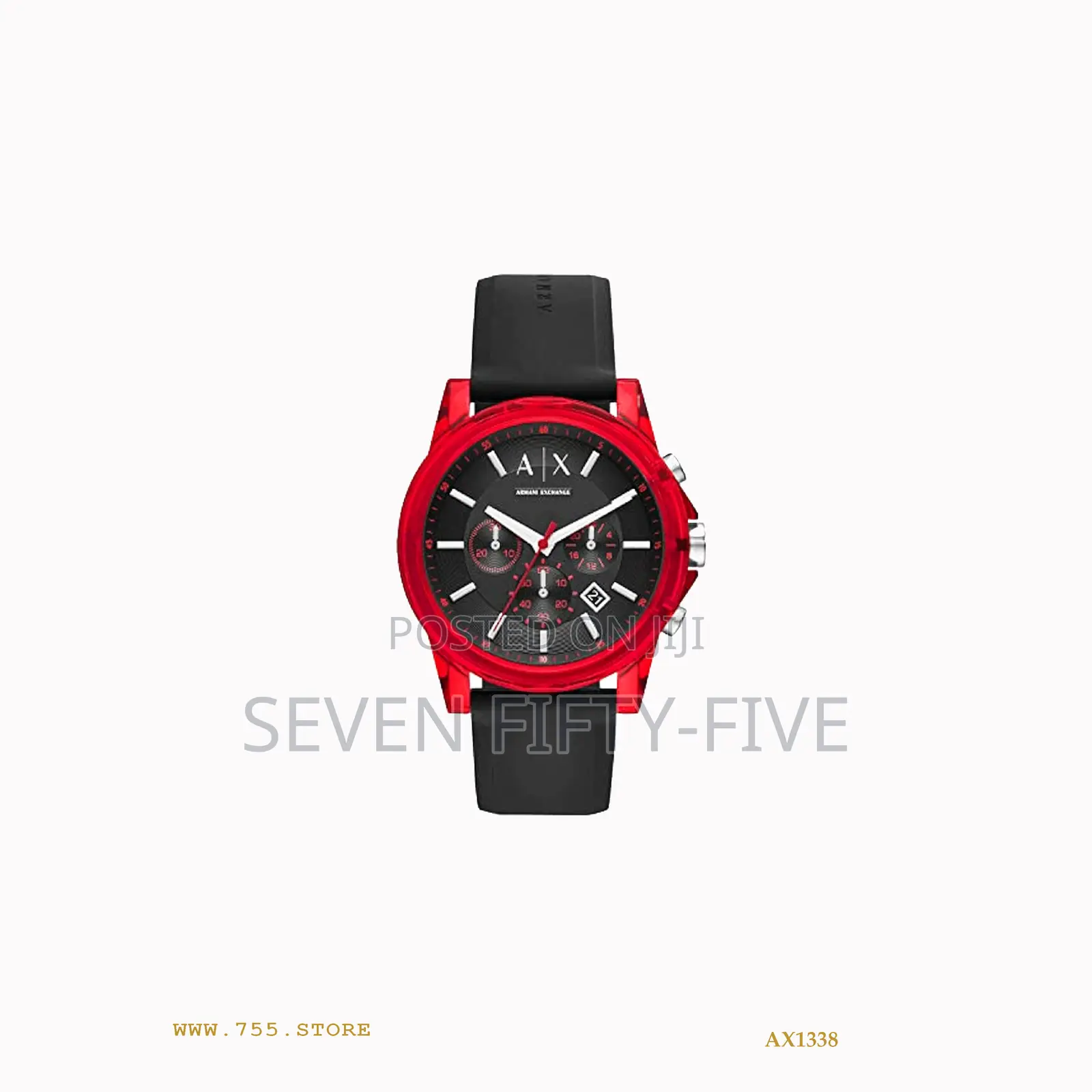 Armani Exchange Men's Ax1338 Chronograph Quartz Black Red Watch