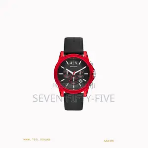 Armani Exchange Men's Ax1338 Chronograph Quartz Black Red Watch