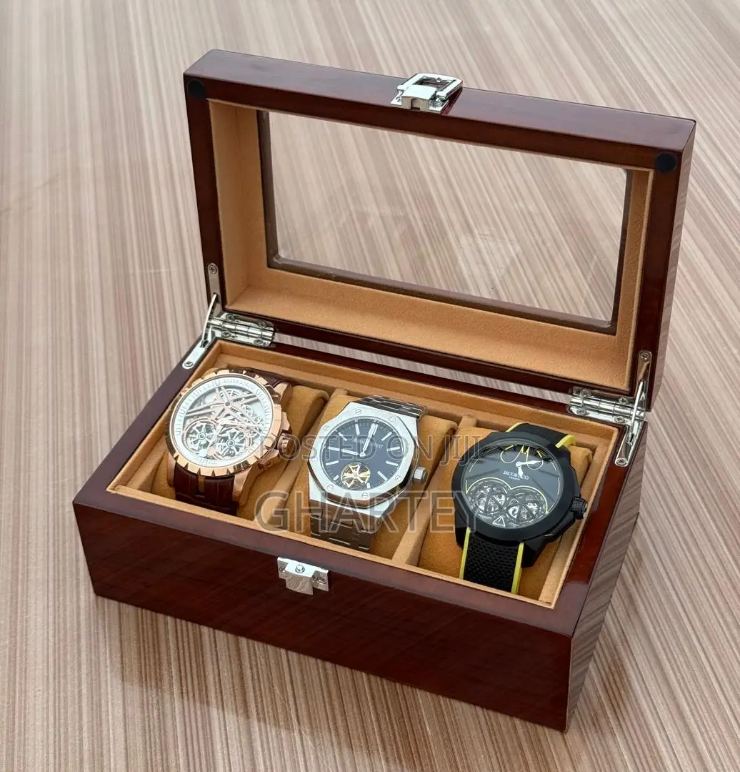 3 Slots Wooden Watches Haven Brown