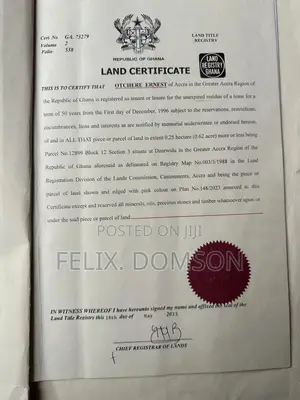 Dzorwulu Opposite Tullow Oil 10 Plots of Serviced Land for Sale