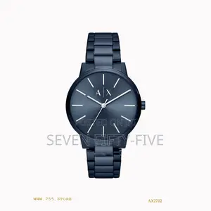 Armani Exchange Three-Hand Blue Stainless Steel Watch Ax2702