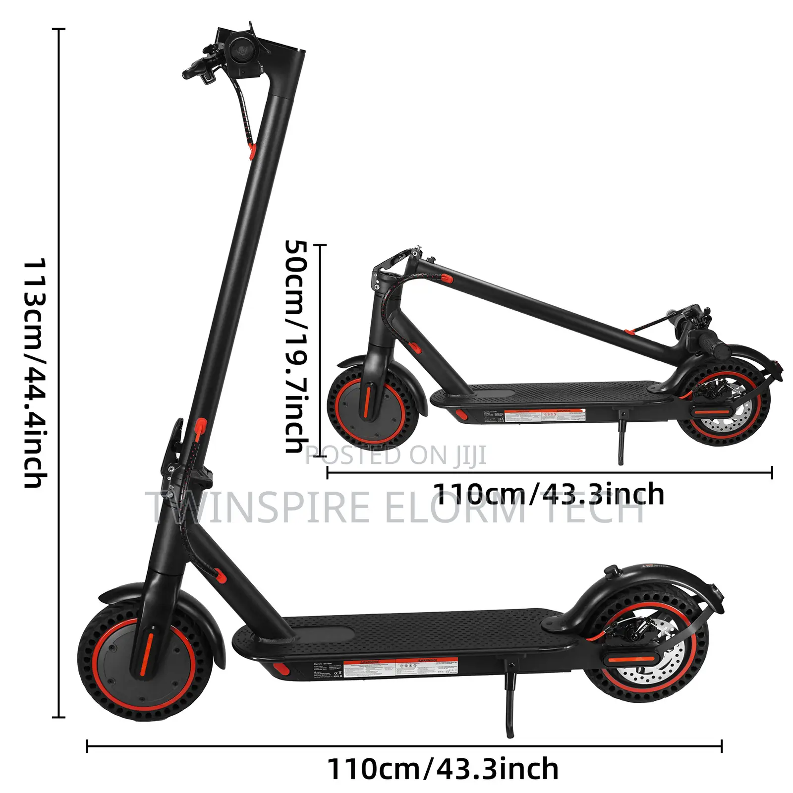 Electric Scooter 36v 10.4a Black 35-40km