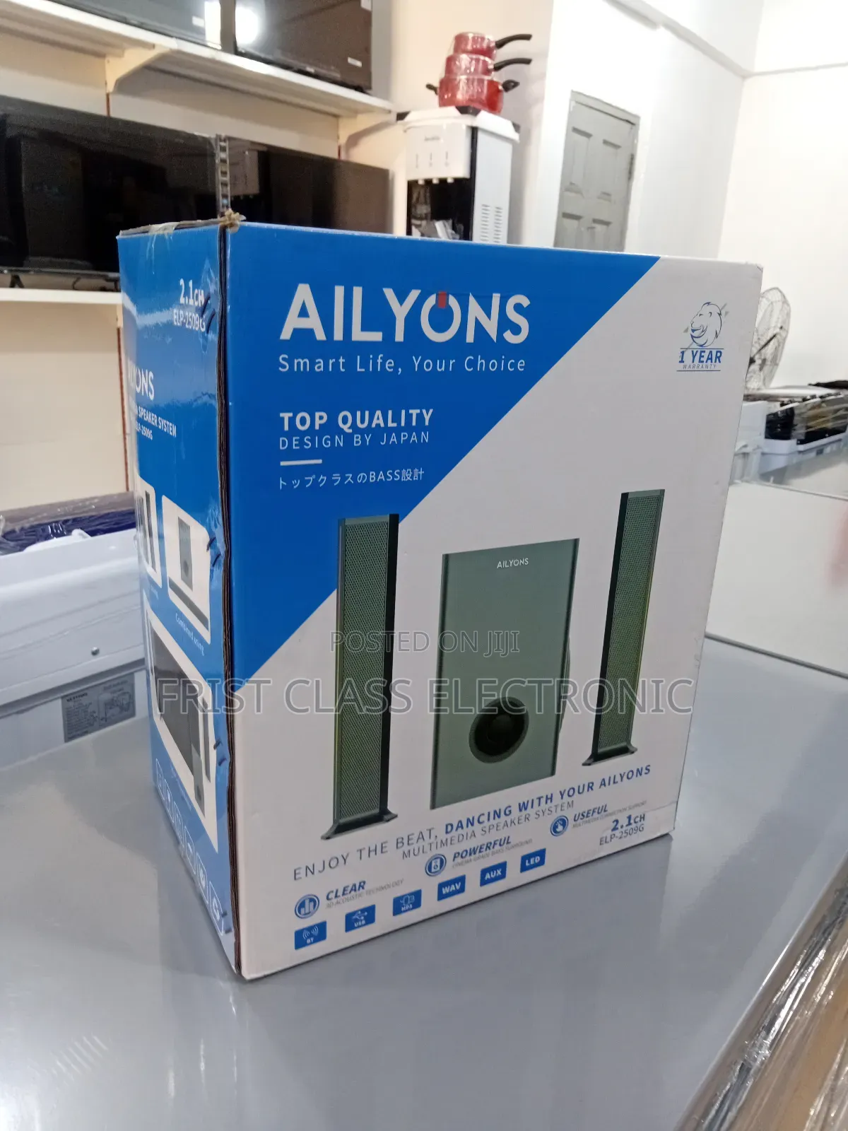 Aux ,Wax,Led Ailyons Remote Control Speaker System