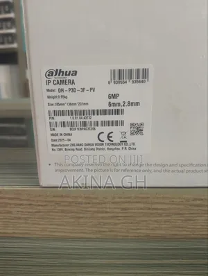 Dahua Picoo Dual D1 PTZ Wifi Camera 6mp Dh-P3d-3f-Pv