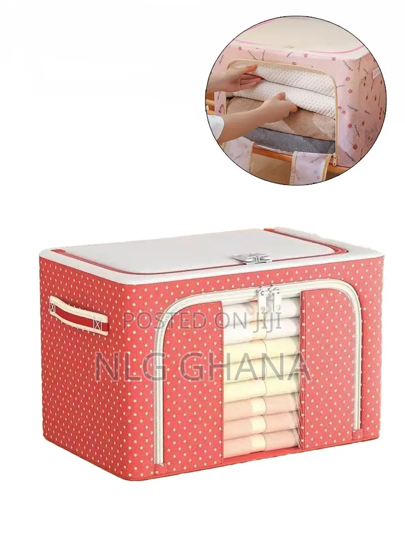 100l Foldable Oxford Fabric Storage Box, Steel Frame.