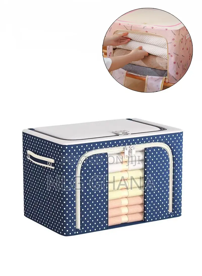 100l Foldable Oxford Fabric Storage Box, Steel Frame.