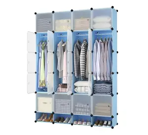 Portable 20 Cubes Closet With Doors – Organizer for Clothes, Shoes