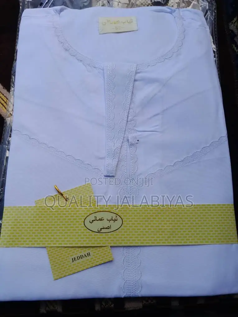 White Jalabiya Long Shortsleeves