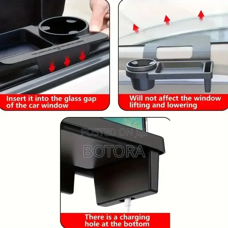 Car Door Organizer With Cup Holder, Phone Slot Hanging Storage Rack